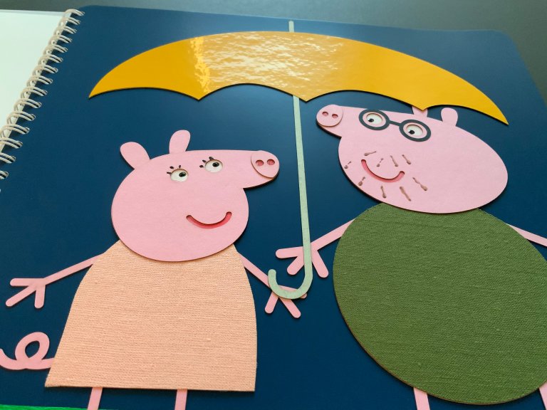 To griser under en paraply