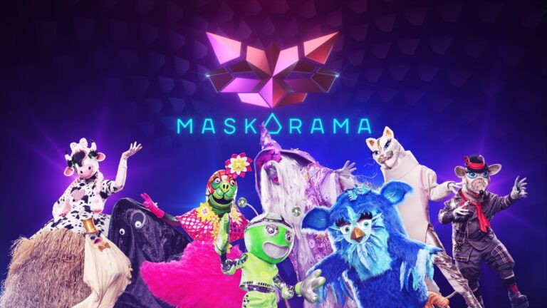 Logo og figurer fra tv programmet Maskorama