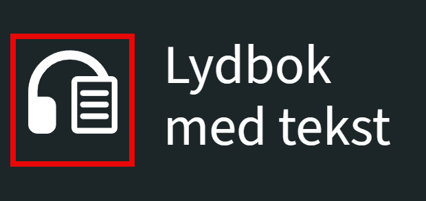 Ikon for lydbok med tekst